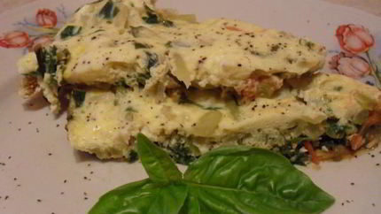 Омлет со спаржевой фасолью