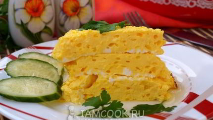 Пышный омлет в духовке