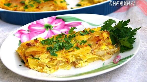 тортилья запеченная — испанский омлет