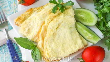 Воздушный омлет на сковороде