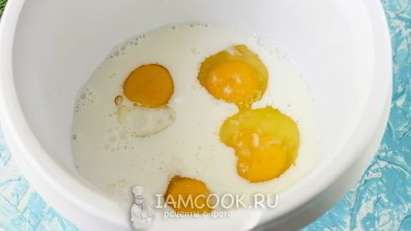 воздушный омлет на сковороде