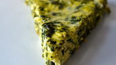 Запеченная фриттата со шпинатом