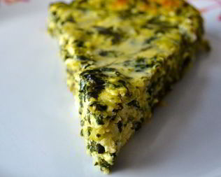 Запеченная фриттата со шпинатом