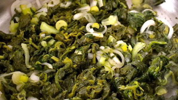 запеченная фриттата со шпинатом