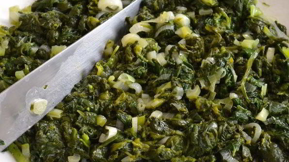 запеченная фриттата со шпинатом