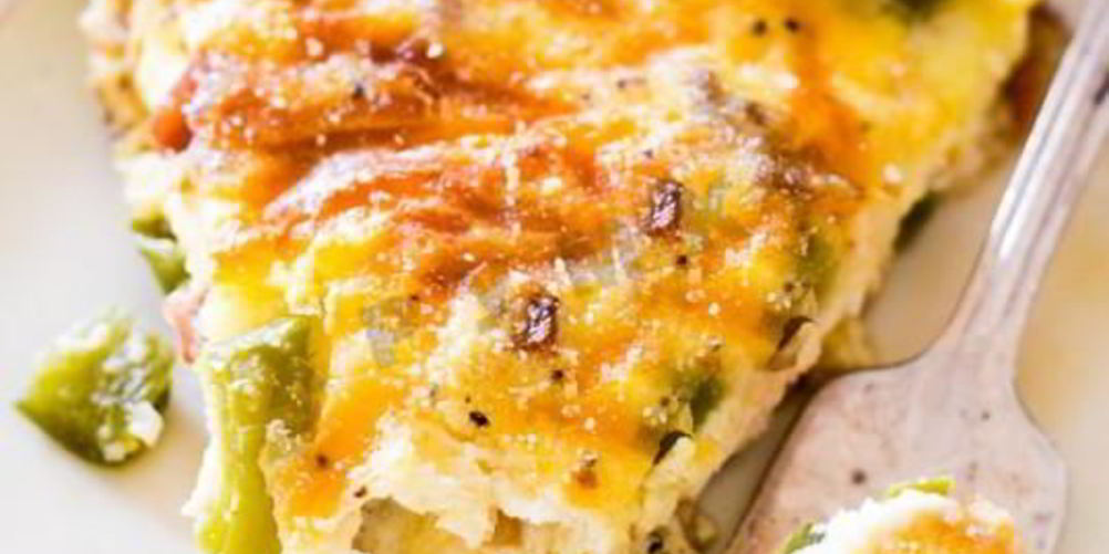 Рецепт запеченный омлет с сосисками и овощами