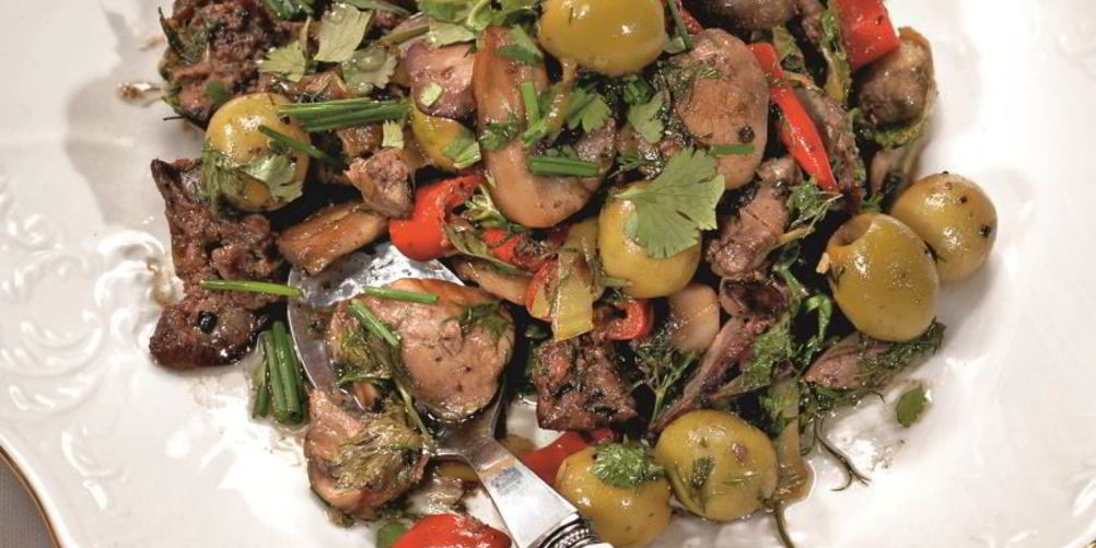 Рецепт острая закуска из куриной печенки