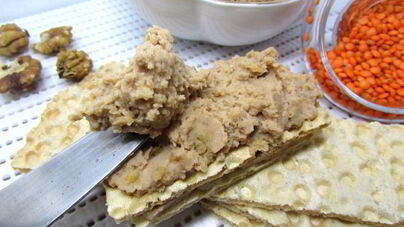 Паштет из чечевицы с курагой