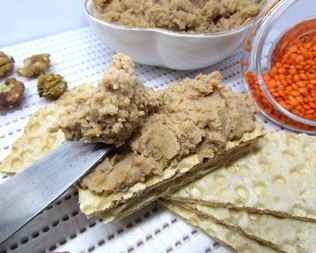Паштет из чечевицы с курагой