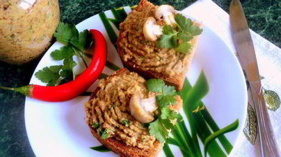 Паштет из фасоли с грибами