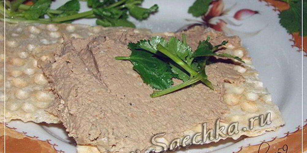 Рецепт паштет из куриной печени с сыром
