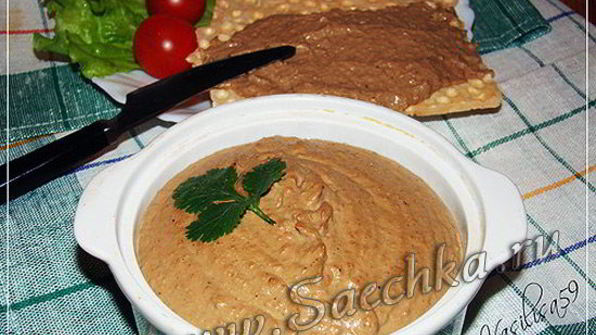 паштет из куриной печени с сыром