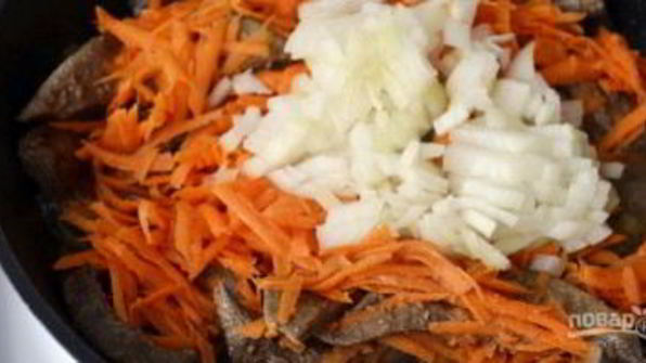 паштет из печени с морковью и луком