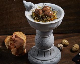 Паштет из перепелки и утиных желудочков конфи