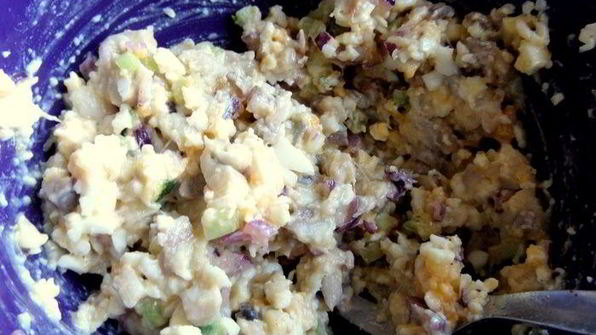 селедочный паштет на фасолевых котлетах