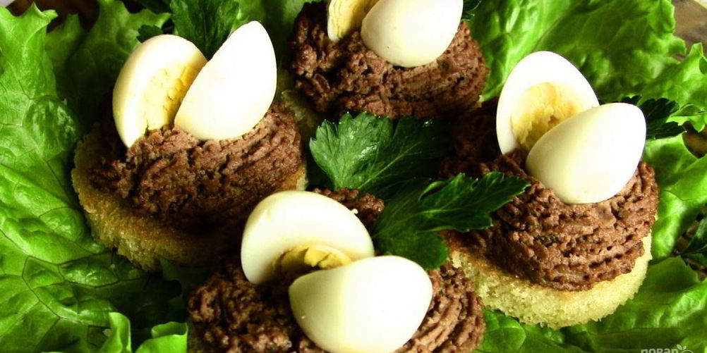 Рецепт праздничная закуска с паштетом из куриной печени