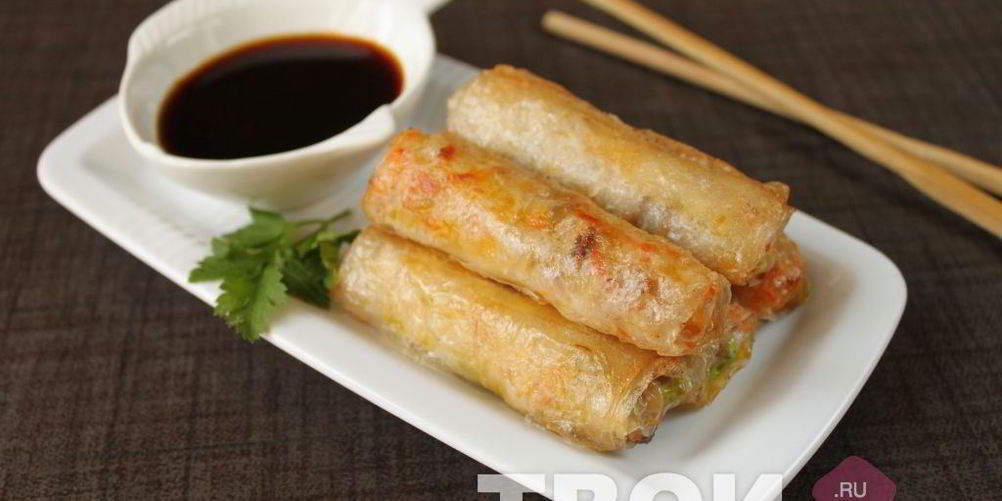 Рецепт спринг-роллы с креветками и свининой