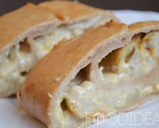 Картофельный рулет с грибами