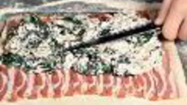 картофельный рулет со шпинатом