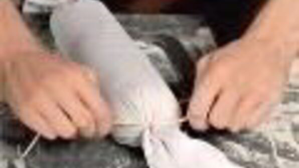 картофельный рулет со шпинатом