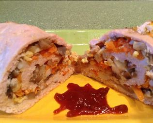 Куриный рулет с грибами