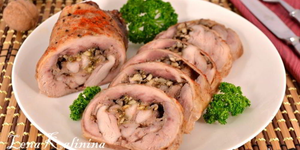 Рецепт куриный рулет с орехами