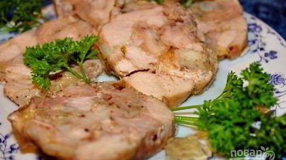 Куриный рулет в пакете из-под молока