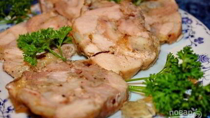 Куриный рулет в пакете из-под молока