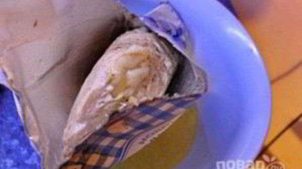 куриный рулет в пакете из-под молока