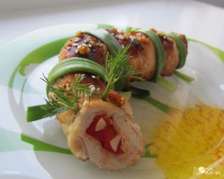 Куриный рулетик Гусеница