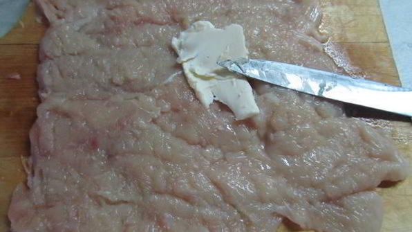 куриный рулетик гусеница