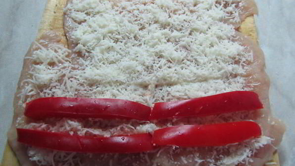 куриный рулетик гусеница