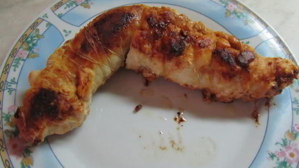 куриный рулетик гусеница