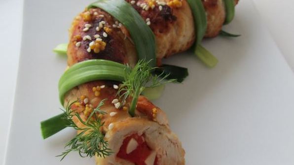 куриный рулетик гусеница