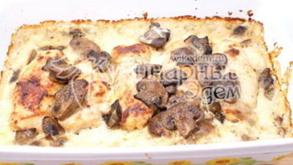 куриные рулетики с грибами и сыром