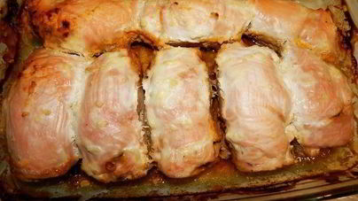 Куриные рулетики с овощами