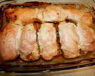 Куриные рулетики с овощами