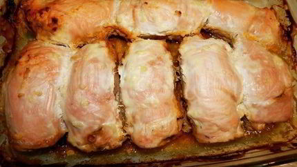 Куриные рулетики с овощами