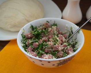 Начинка для рулета из ветчины