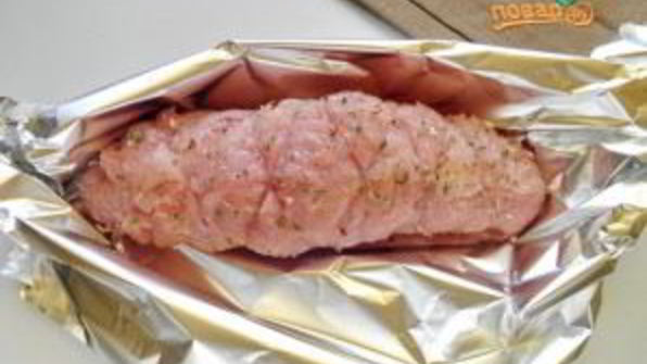 новогодний рулет из индейки