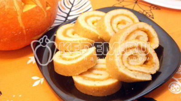 рулет для зомби с тыквой