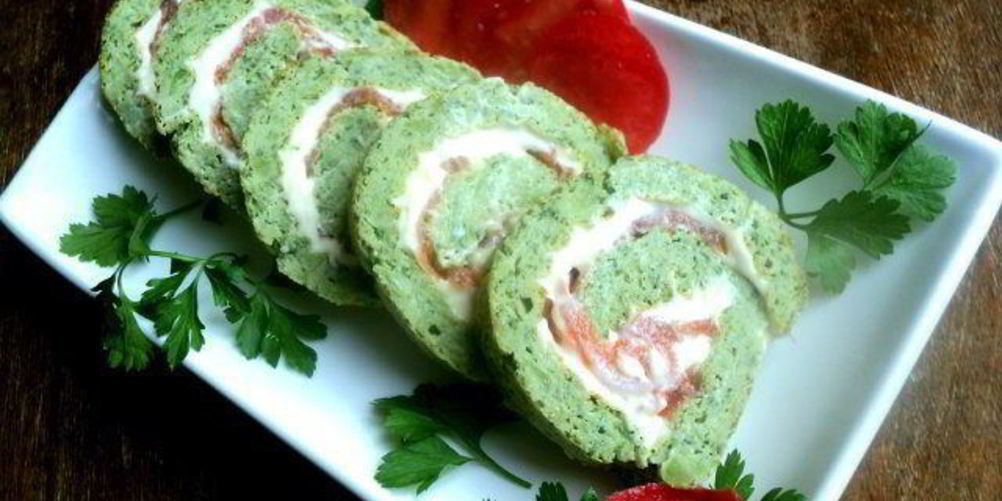 Рецепт рулет из брокколи с семгой