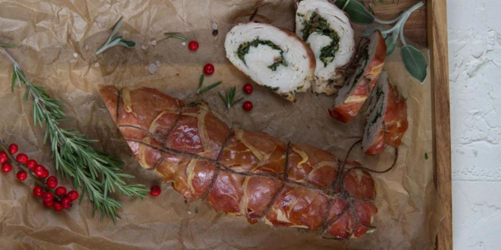 Рецепт рулет из индейки в прошутто