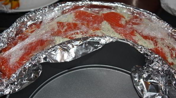 рулет из копченой семги