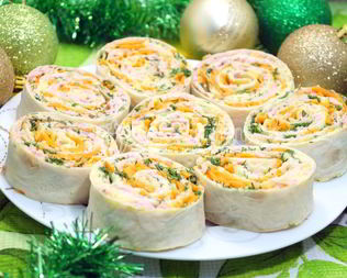 Рулет из лаваша Новогодний калейдоскоп