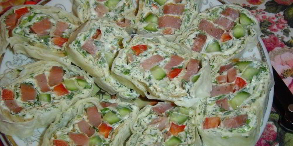 Рецепт рулет из лаваша с горбушей