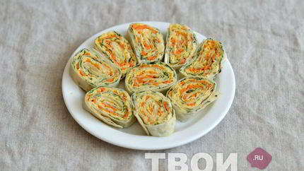 Рулет из лаваша с сыром