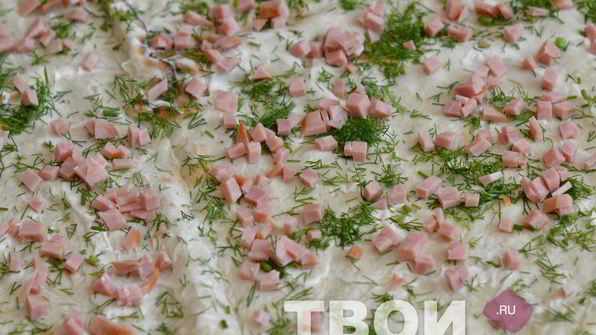 рулет из лаваша с ветчиной