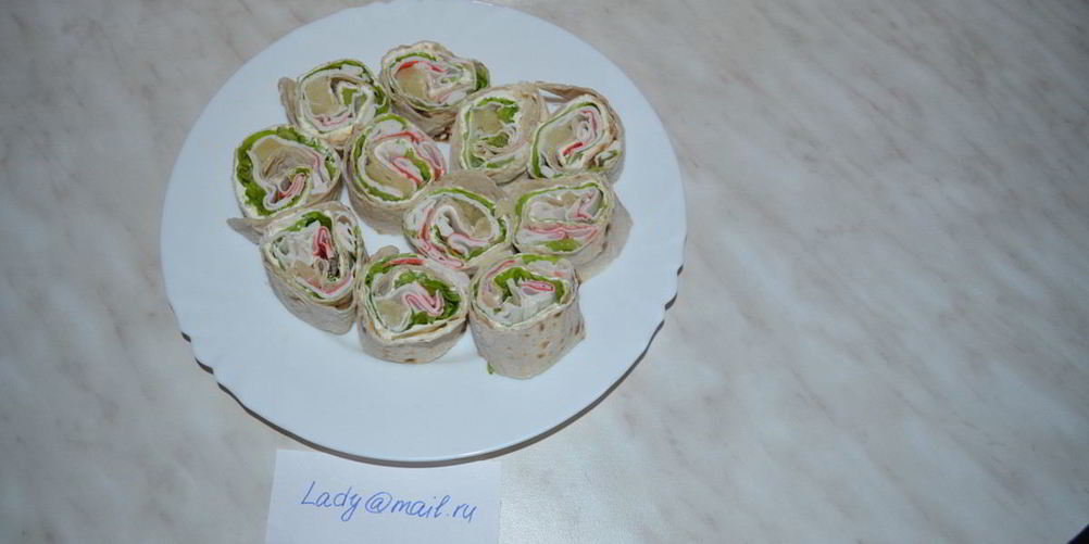 Рецепт рулет из лаваша