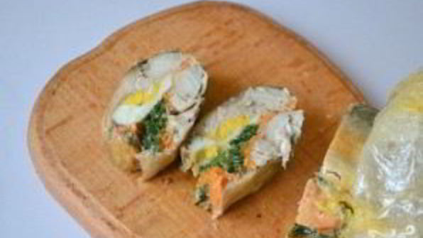 рулет из скумбрии с желатином